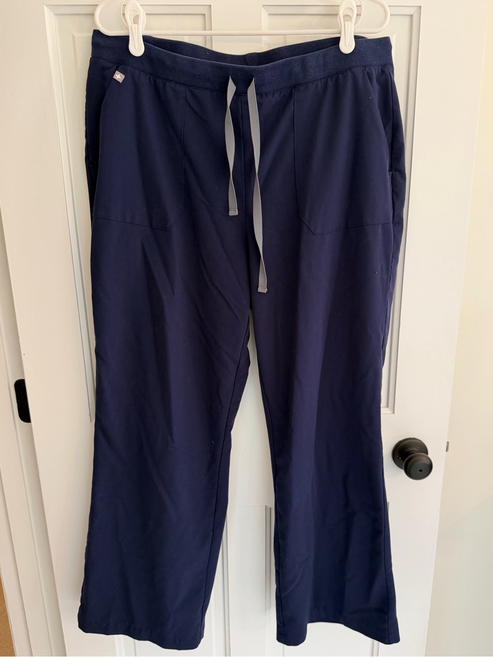 Women’s FIGS Technical Collection Navy Scrub Pants XL Straight Leg Drawstring